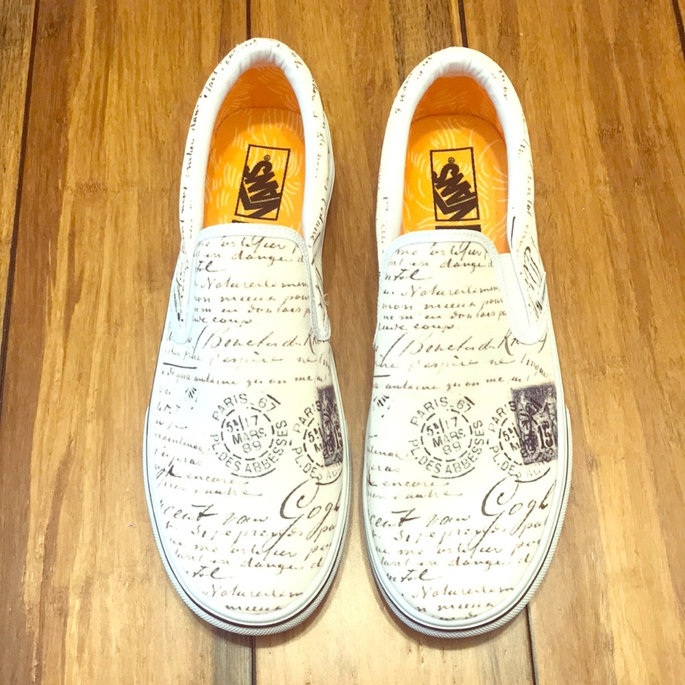 Men’s Van Gogh writing Vans Size 10